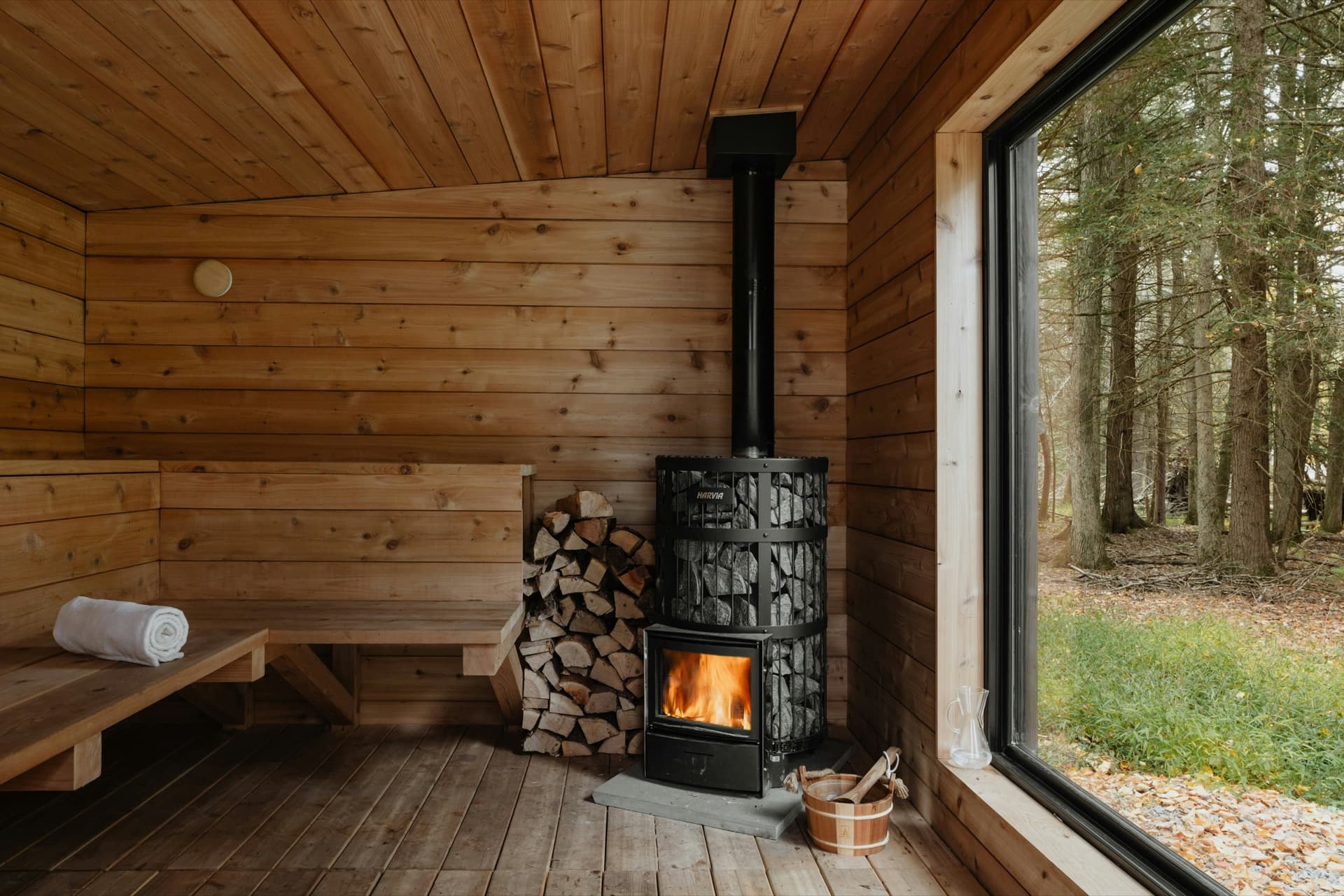 Sauna surrounded by nature